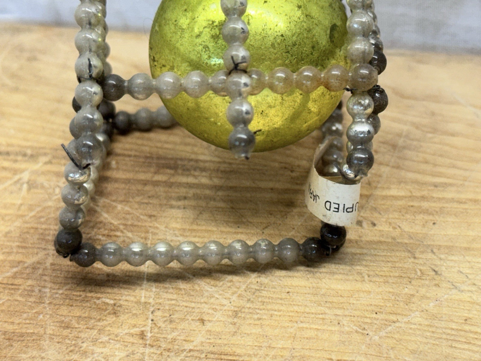 Occupied Japan Victorian House Glass Bead Ornament #1574
