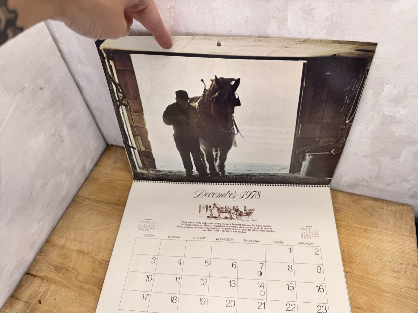 Bluemke & Sons Co. Rosendale Wisconsin 1978 Calendar Ad #1415