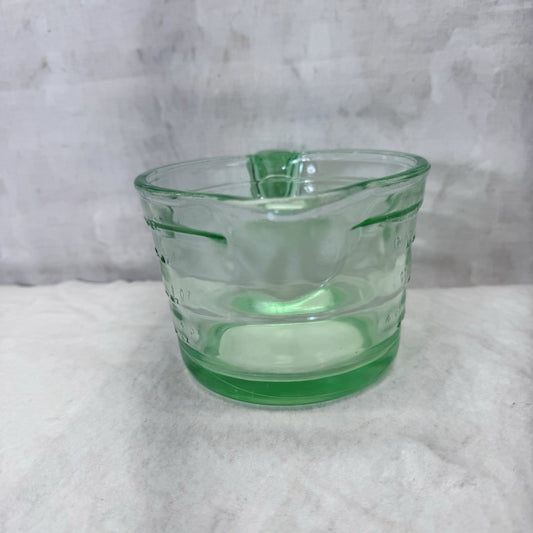 Green Uranium Glass Measuring Cup Vintage