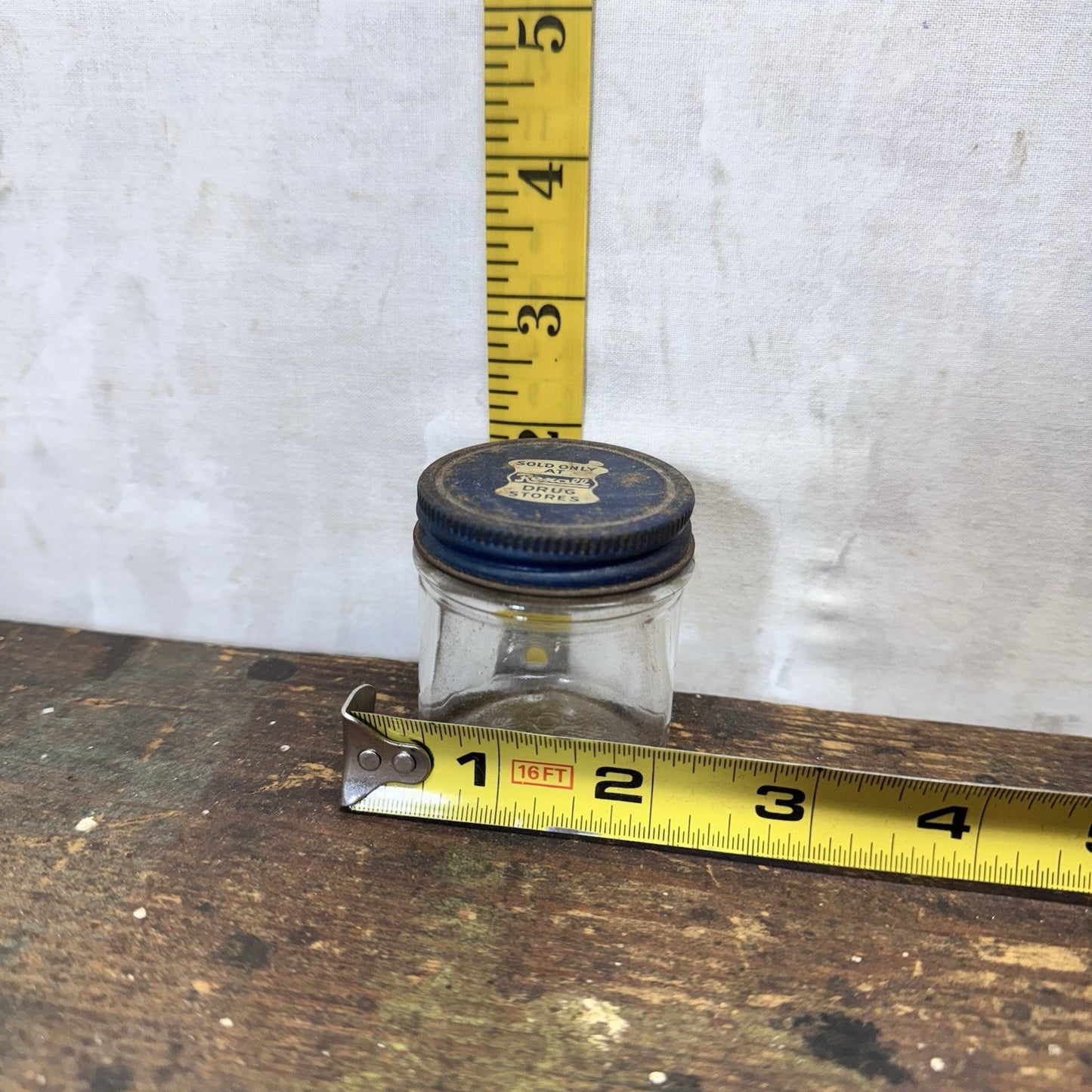 Small Rexall Vintage Glass Jar