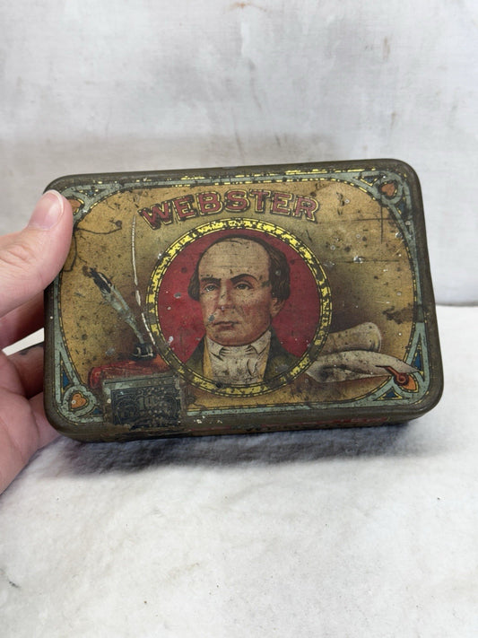 Webster Cigar Company Tin Empty Vintage