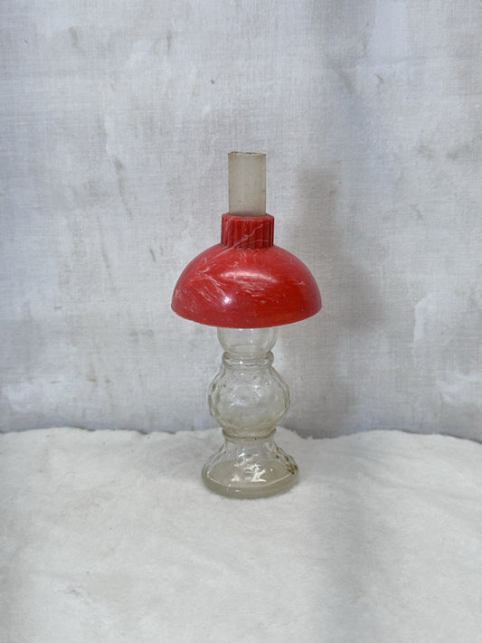 Vintage Toy Doll Glass Mini Lamp Avon Perfume Bottle