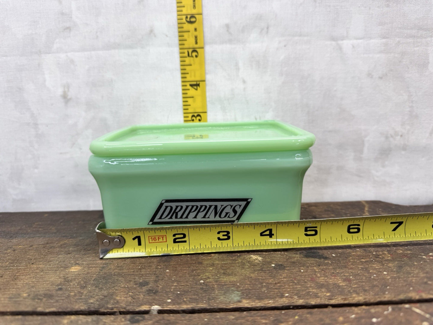 Jadeite Drippings Grease Container Antique Excellent Condition #1115