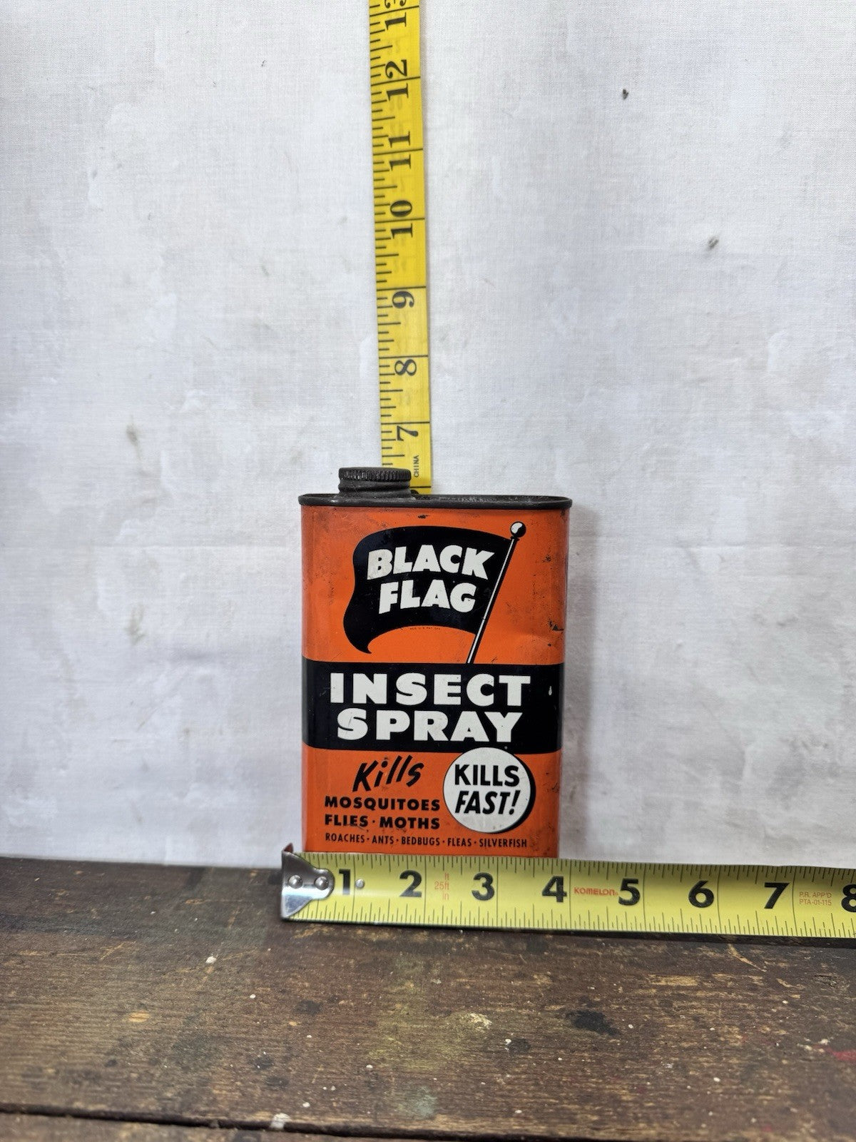 Vintage Black Flag Insect Spray Can #S-1808