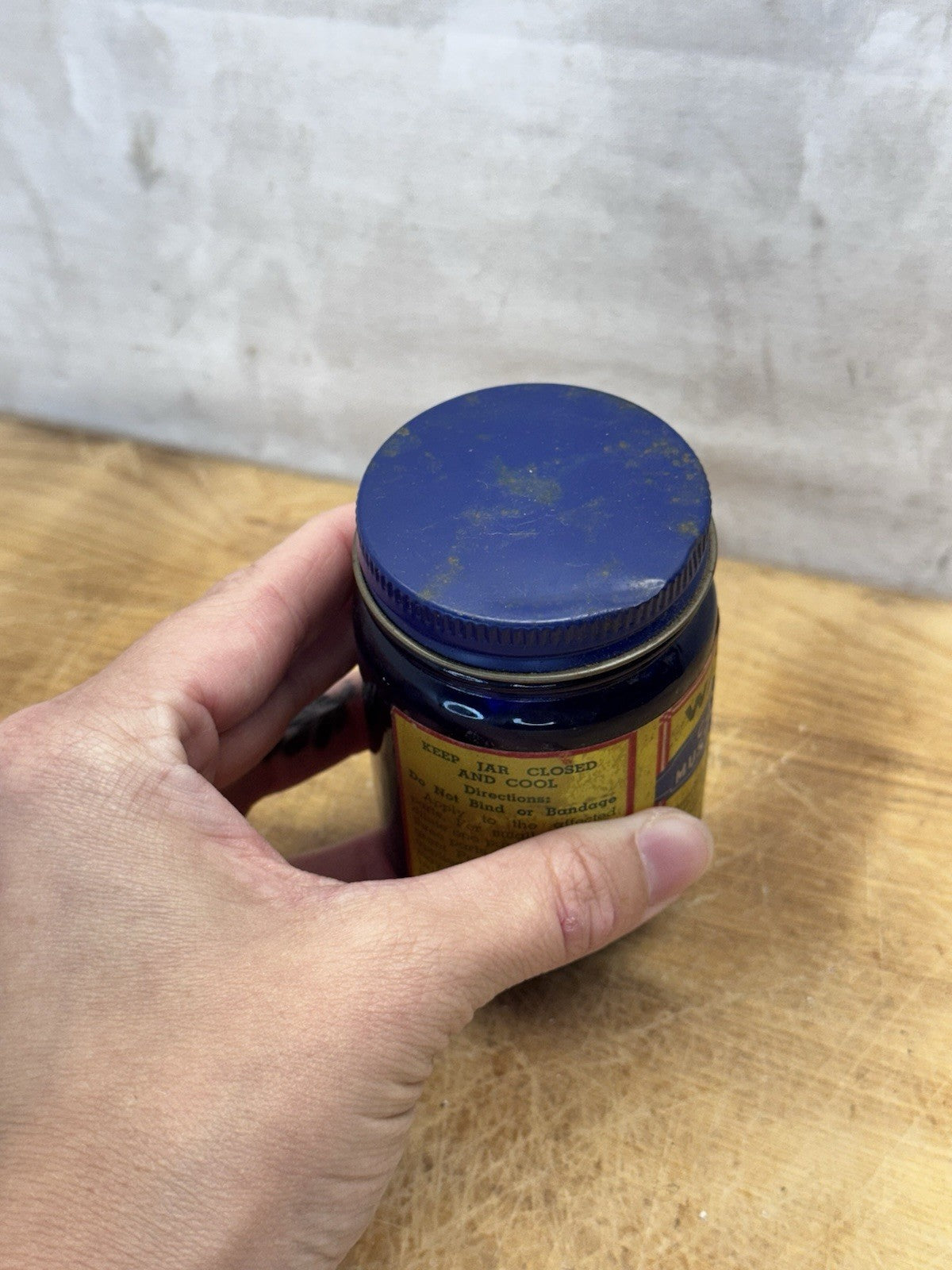 Watkins Compound Mustard Ointment Jar Vtg #S-1555