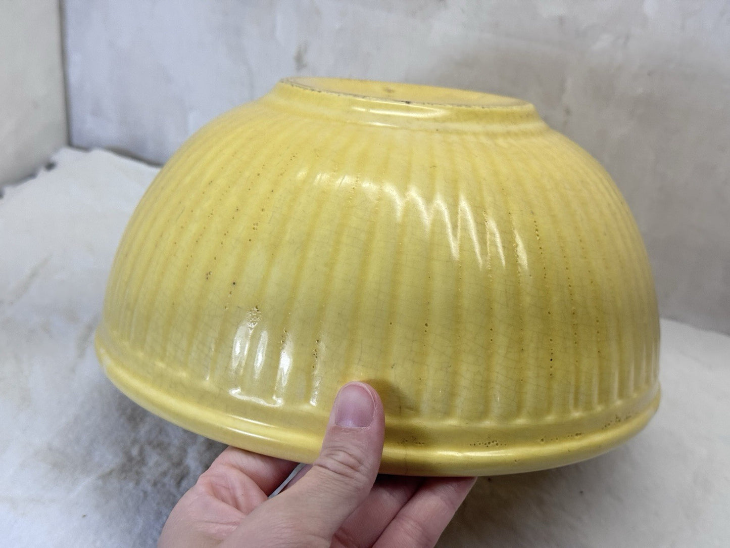 Red Wing Yellow Pottery Mixing Bowl Vintage  #S-1911