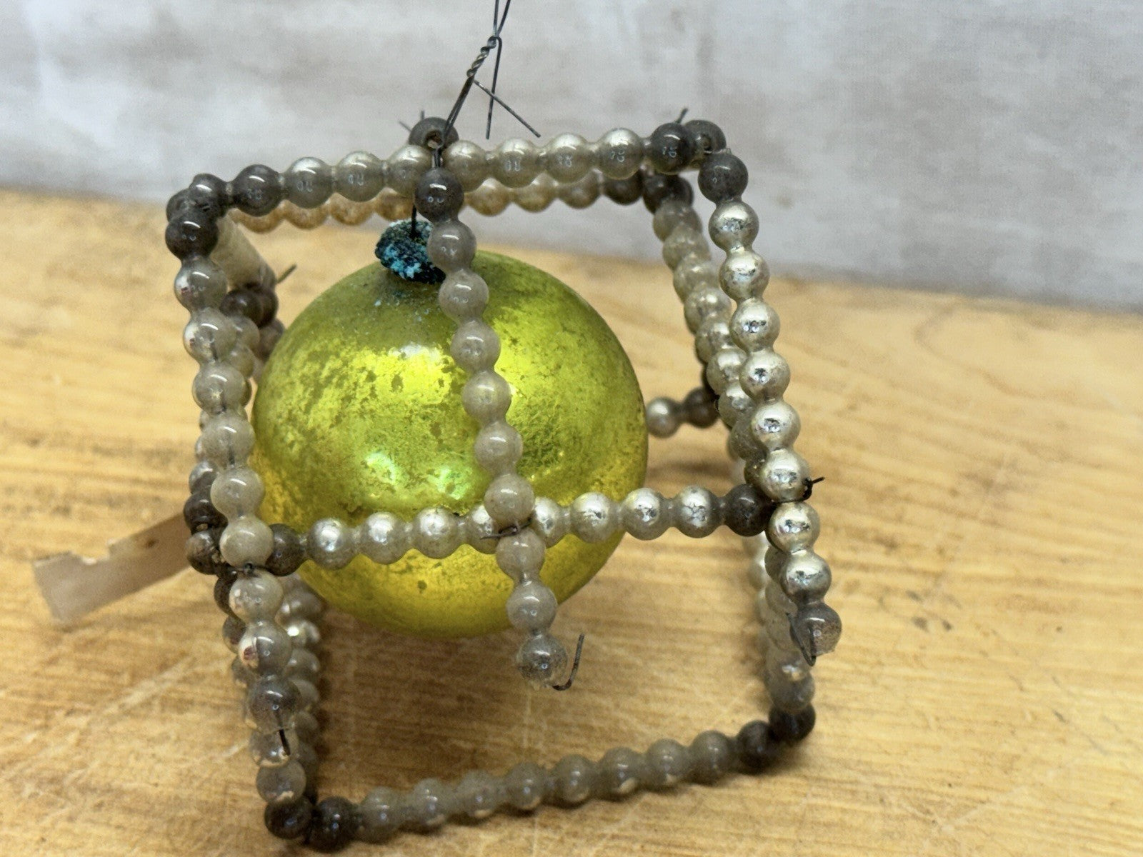 Occupied Japan Victorian House Glass Bead Ornament #1574