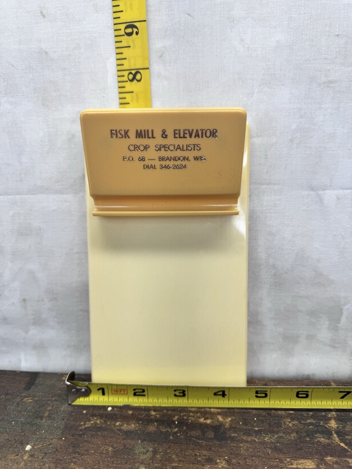 Fisk Mill Brandon Wisconsin Advertisement Vintage Clipboard Mini #1120