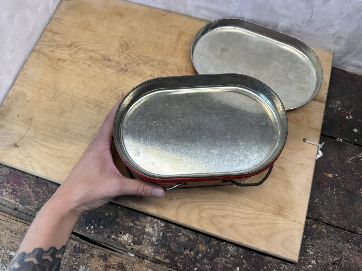 Vintage Plaid Lunch Box #S-1587