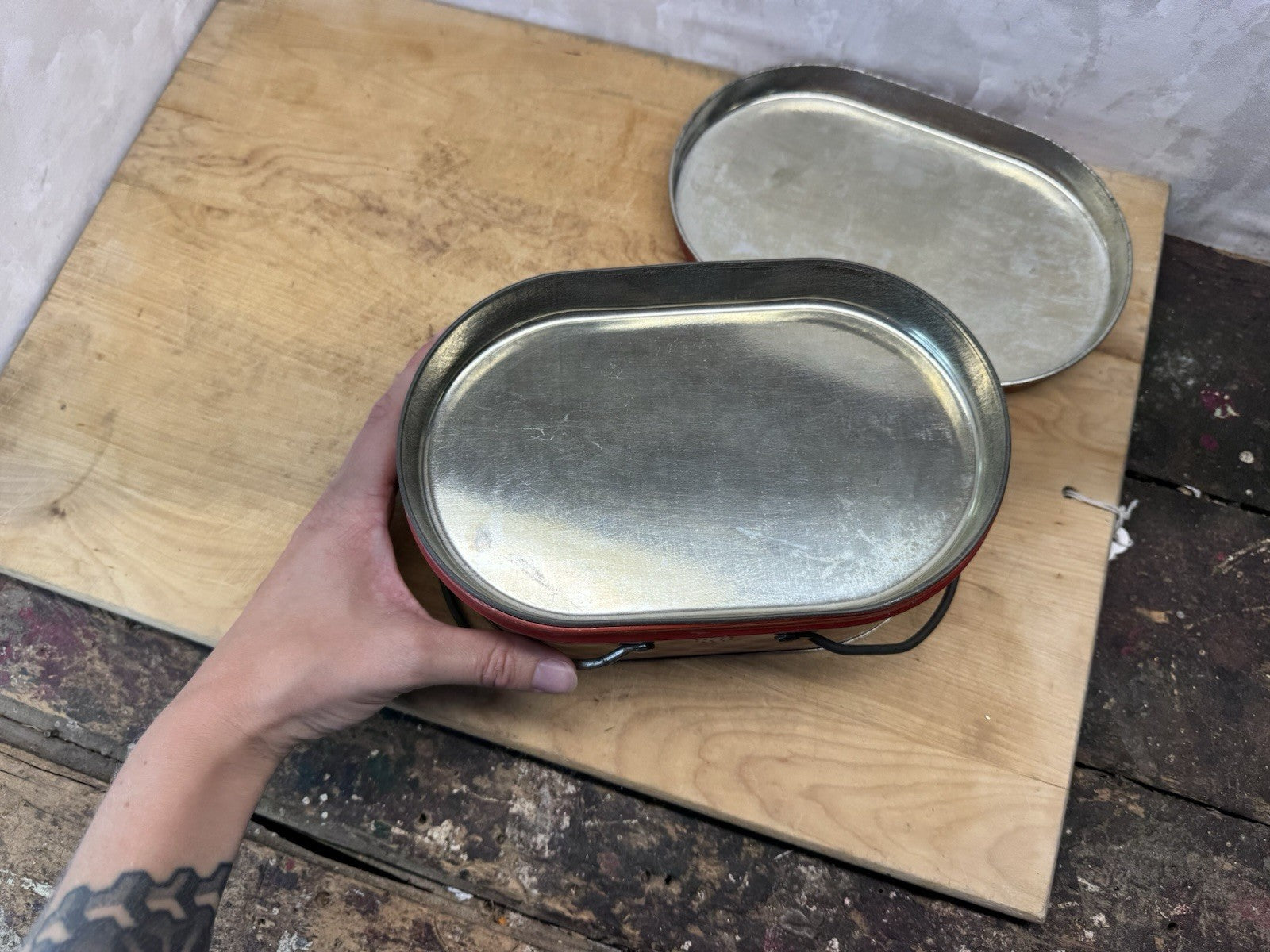 Vintage Plaid Lunch Box #S-1587