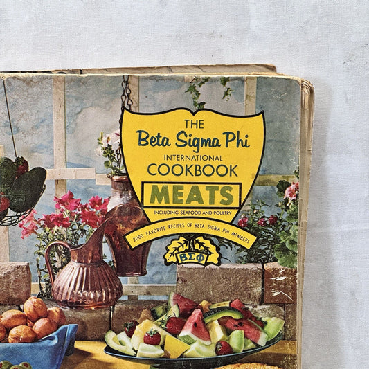 Beta Sigma Phi Meats Cookbook Vintage