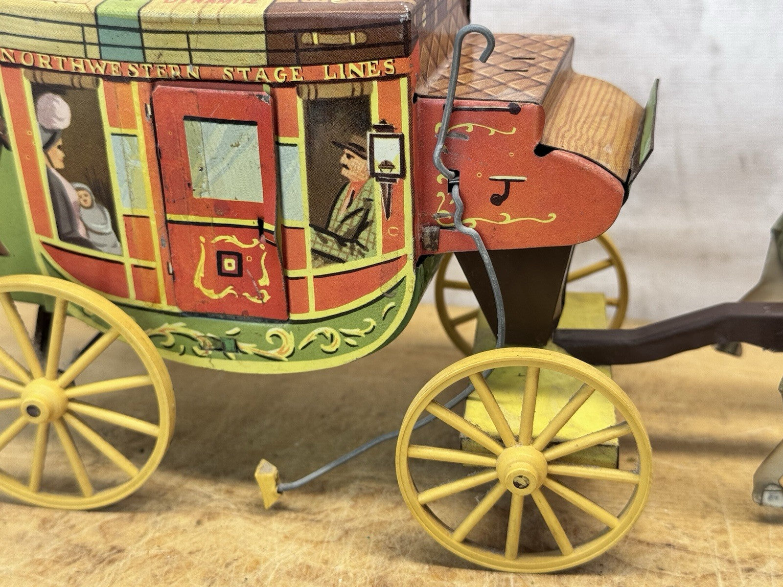 1950's Northwestern Stage Lines Stagecoach Tin Toy #S-1601
