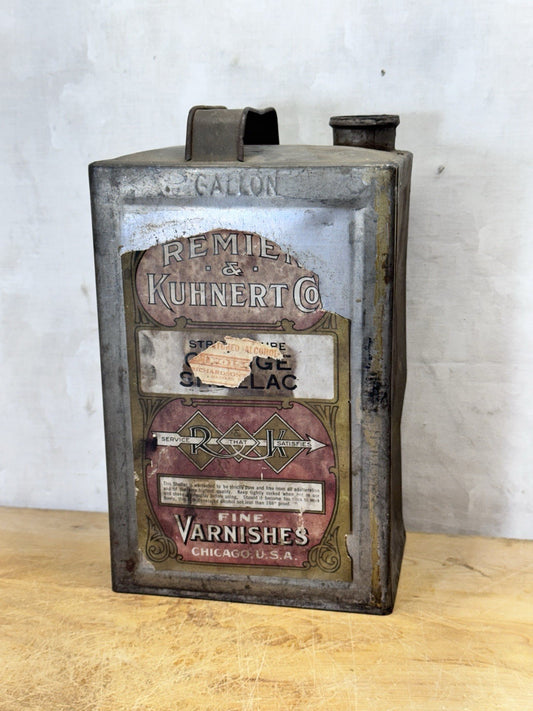 Vintage Tin Varnish Can Empty #S-1813