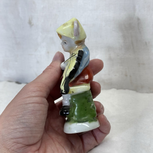 Occupied Japan Figurine Musician Boy Vintage