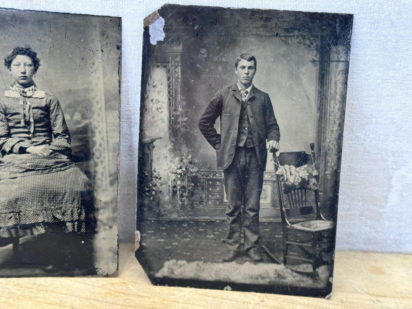 Tin Type Pictures Antique #1537