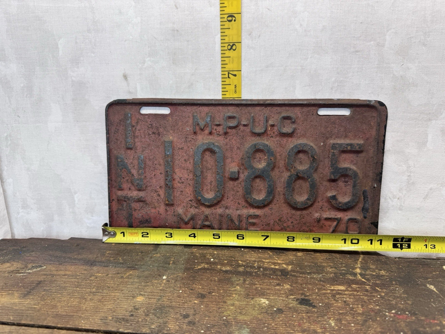 1970 Maine Public Utilities Commission License Plate #S-1703