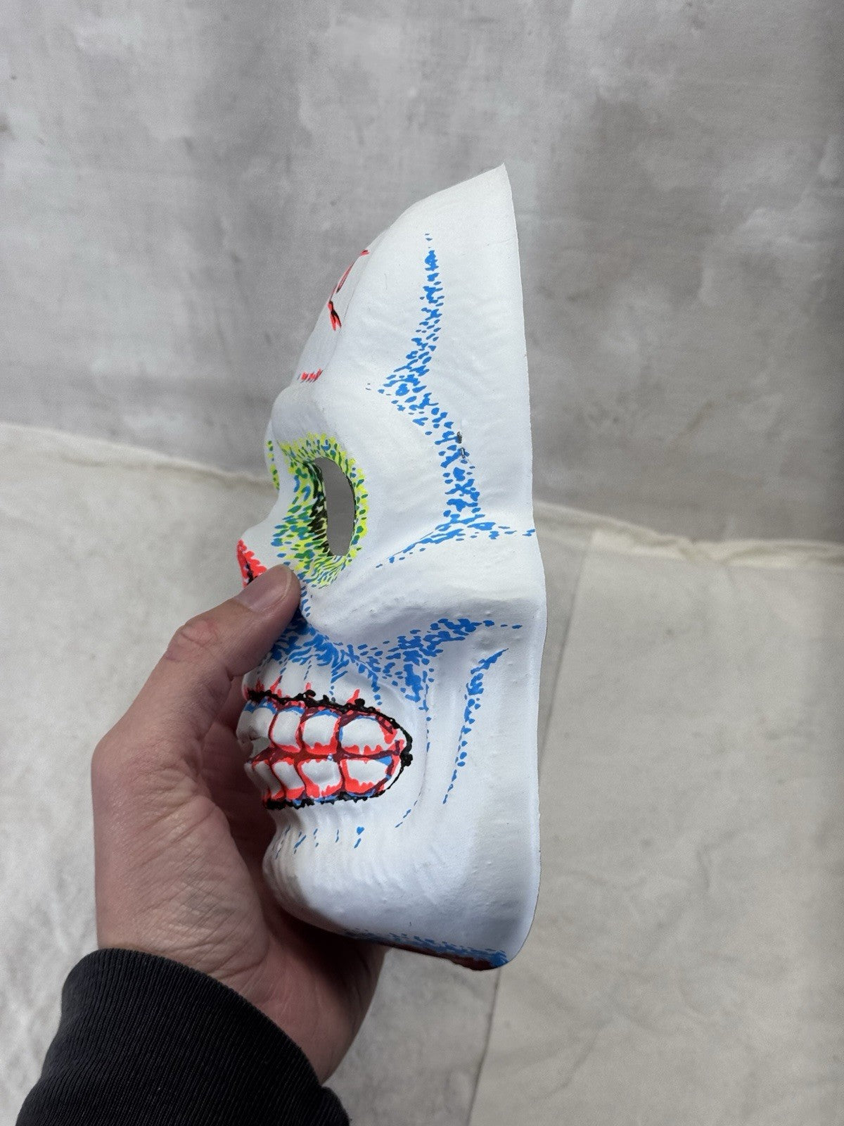 Vintage Glow Sugar Skull Halloween Mask Zest #S-1967