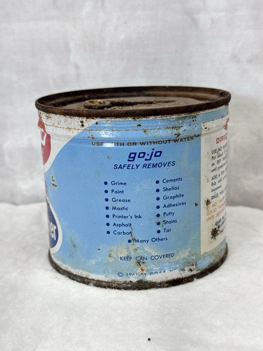 GoJo Creme Type Hand Cleaner Vintage Tin Can