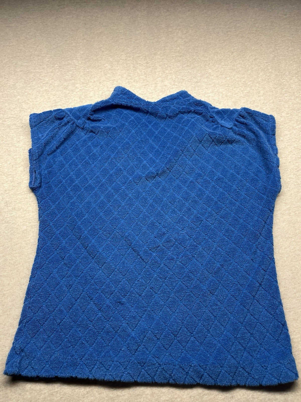 1970s Women’s Blue Terry Cloth Knit Top