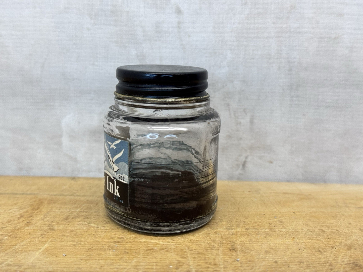 Carters Black Ink Bottle Vtg #S-1619