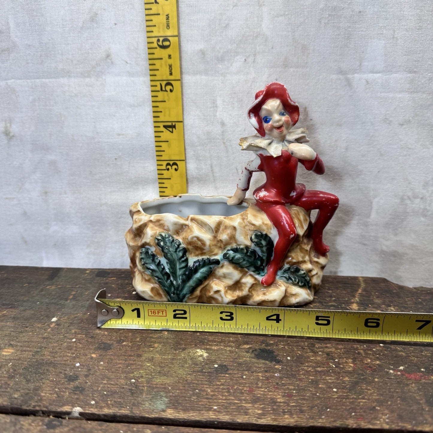 Vintage Ceramic Pixie Elf Planter Japan