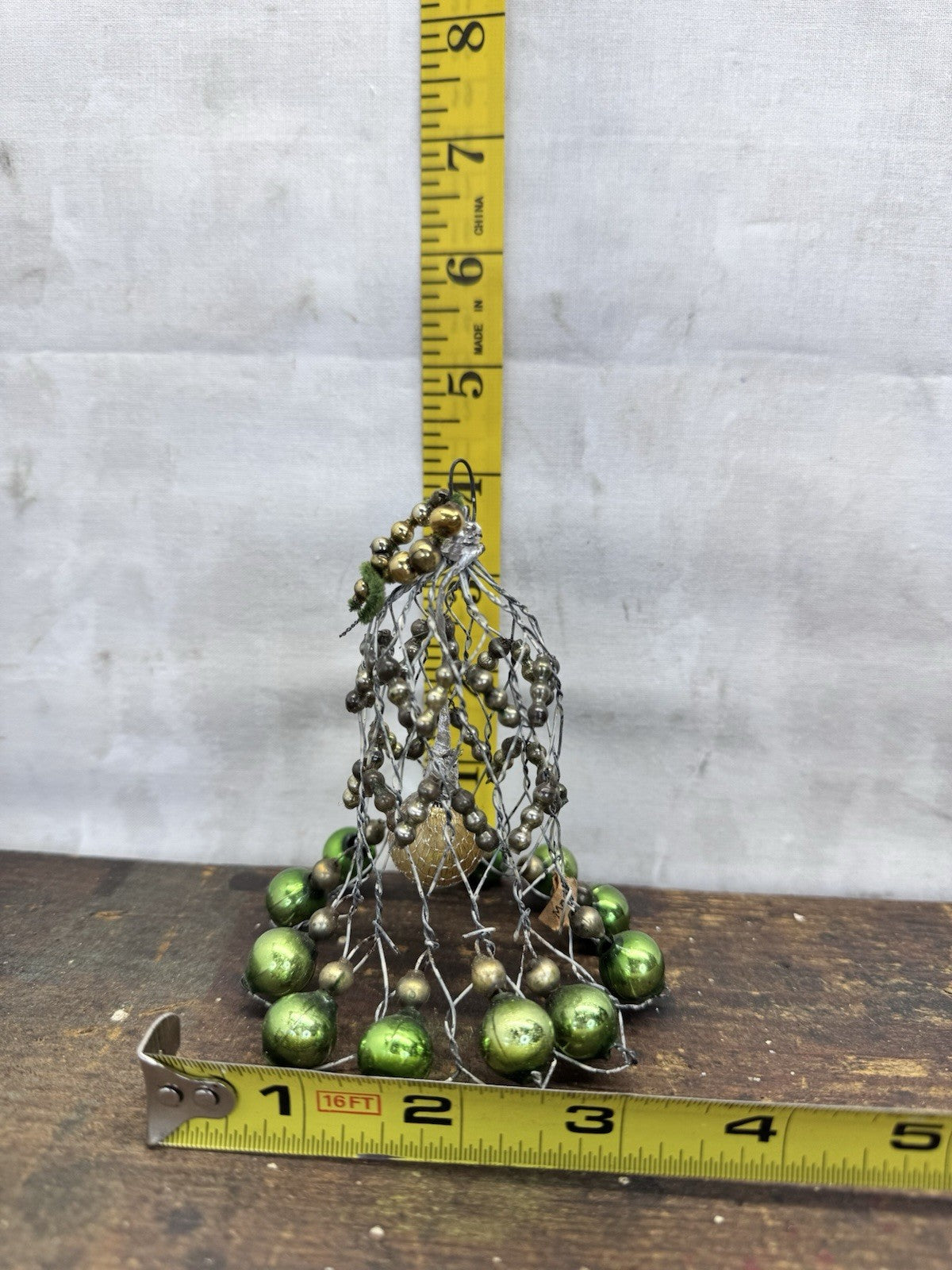 Mercury Bead Bell Ornament Victoria #1039