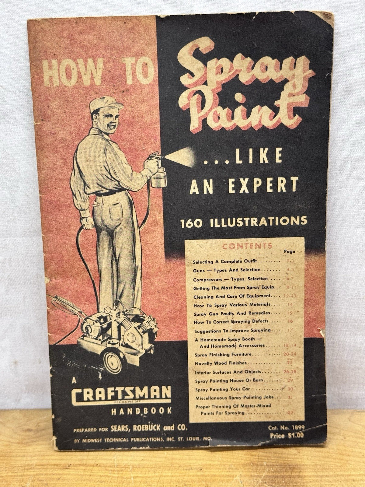Vtg Spray Paint Guidebook Craftsman Handbook #1392