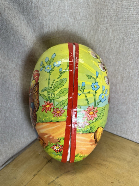 Vintage Paper Mache Easter Egg Candy Container West Germany