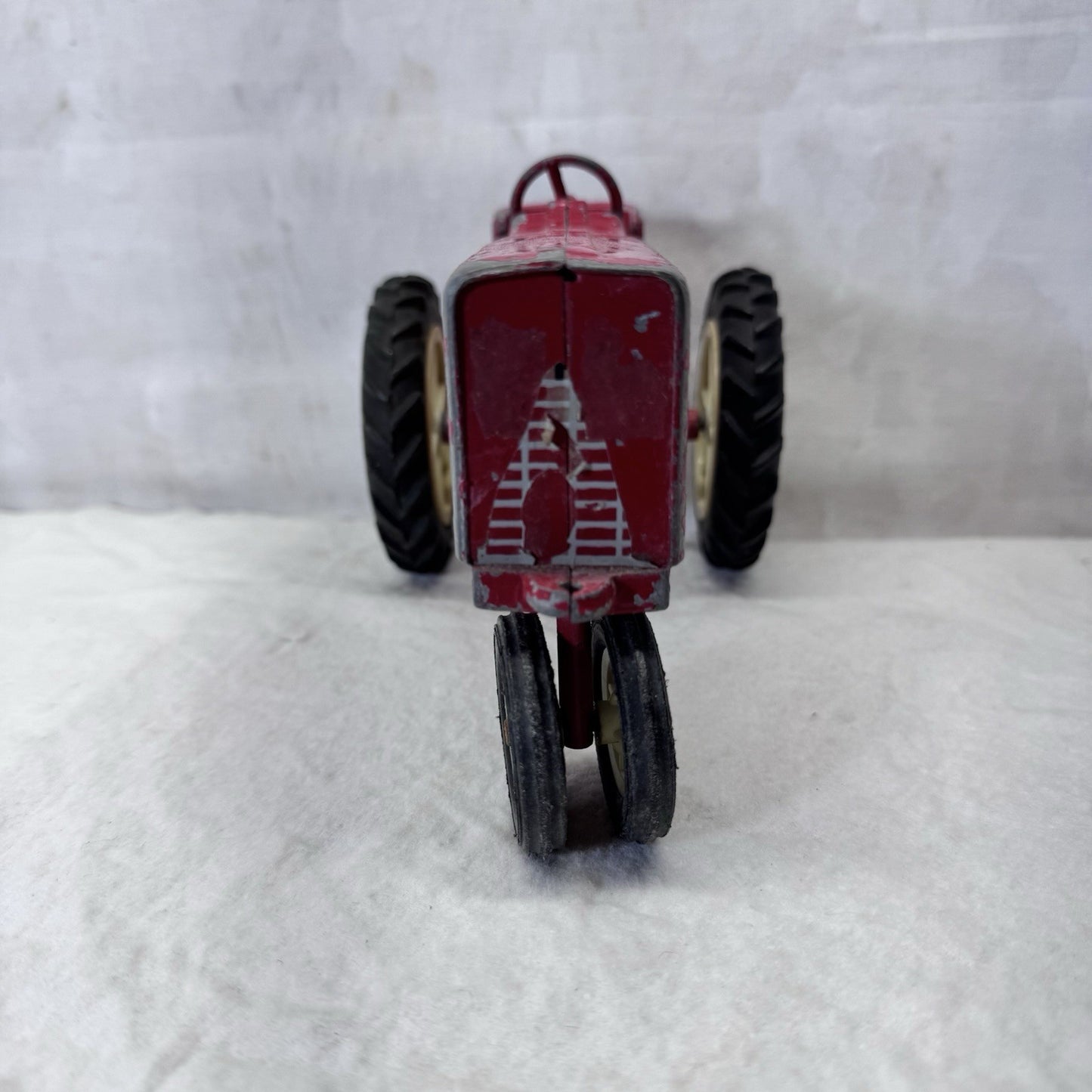 International Red Farm Tractor Metal Toy Vintage