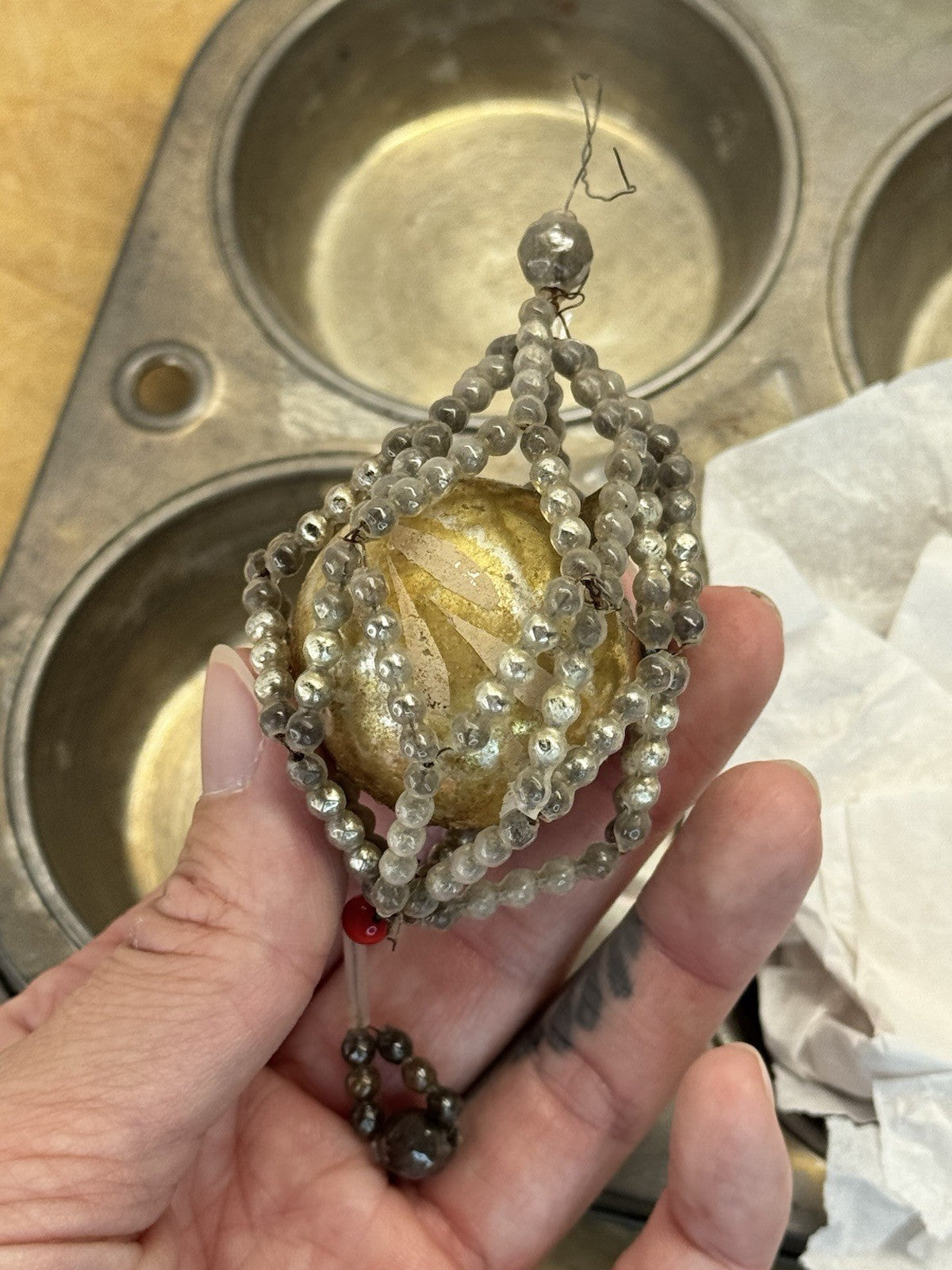 Victorian Glass Bead Ornament #1575
