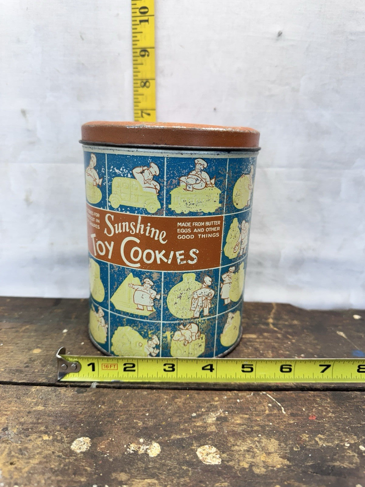 Sunshine Toy Cookies Empty Vtg Tin #1463