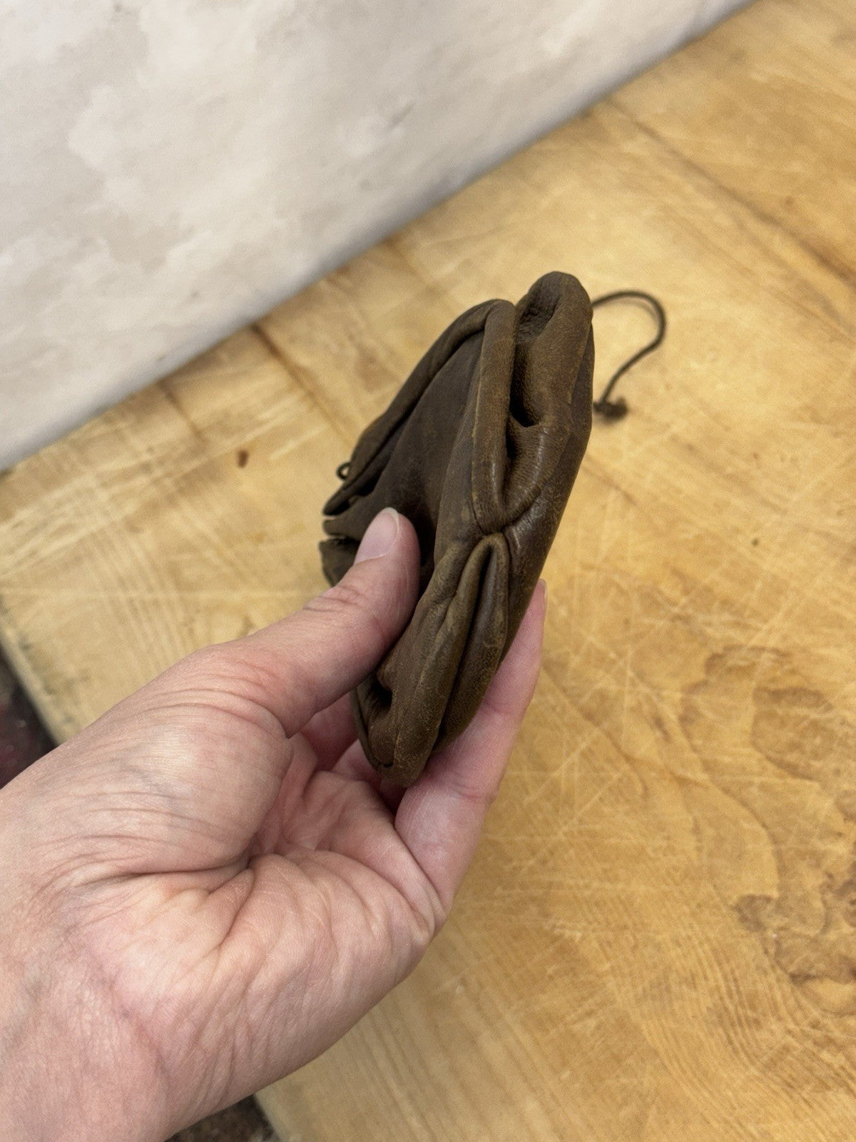 Leather Marble/Jack Pouch Antique #1394