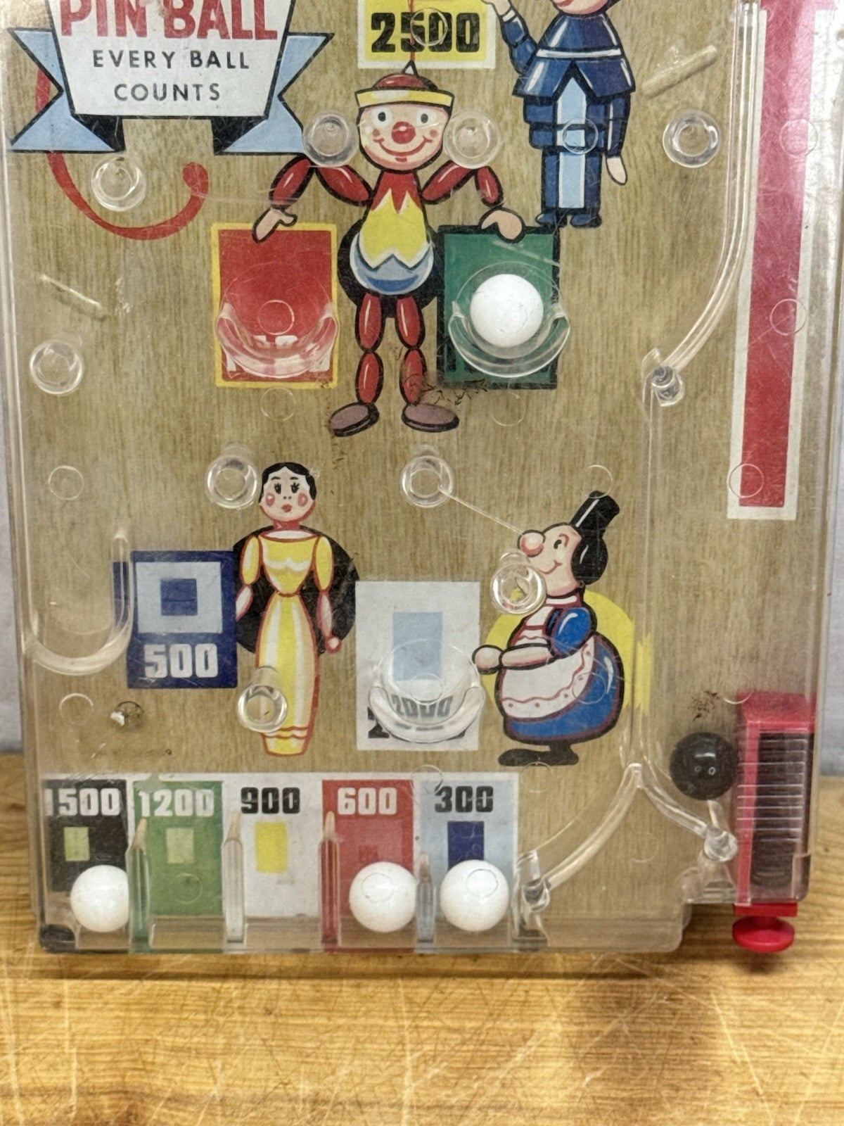 Pop A Puppet Working Pinball Game Vintage #1217