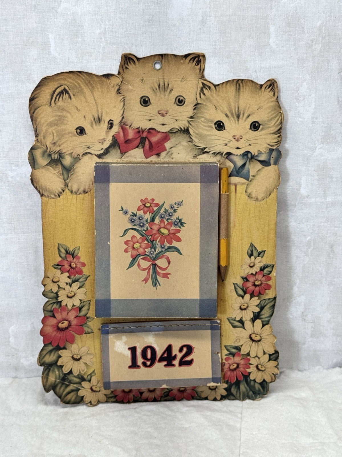 1942 Paper Calendar Notebook Kitten