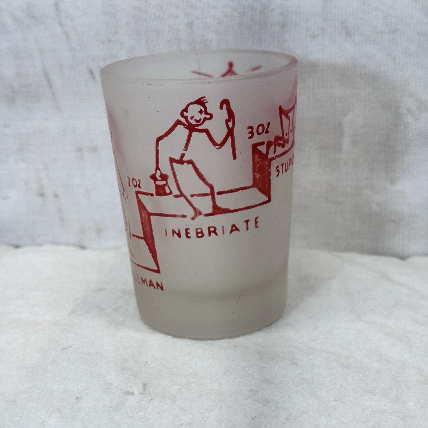 Just Plain Drunk Hazel Atlas Drinking Shot Glass Vintage
