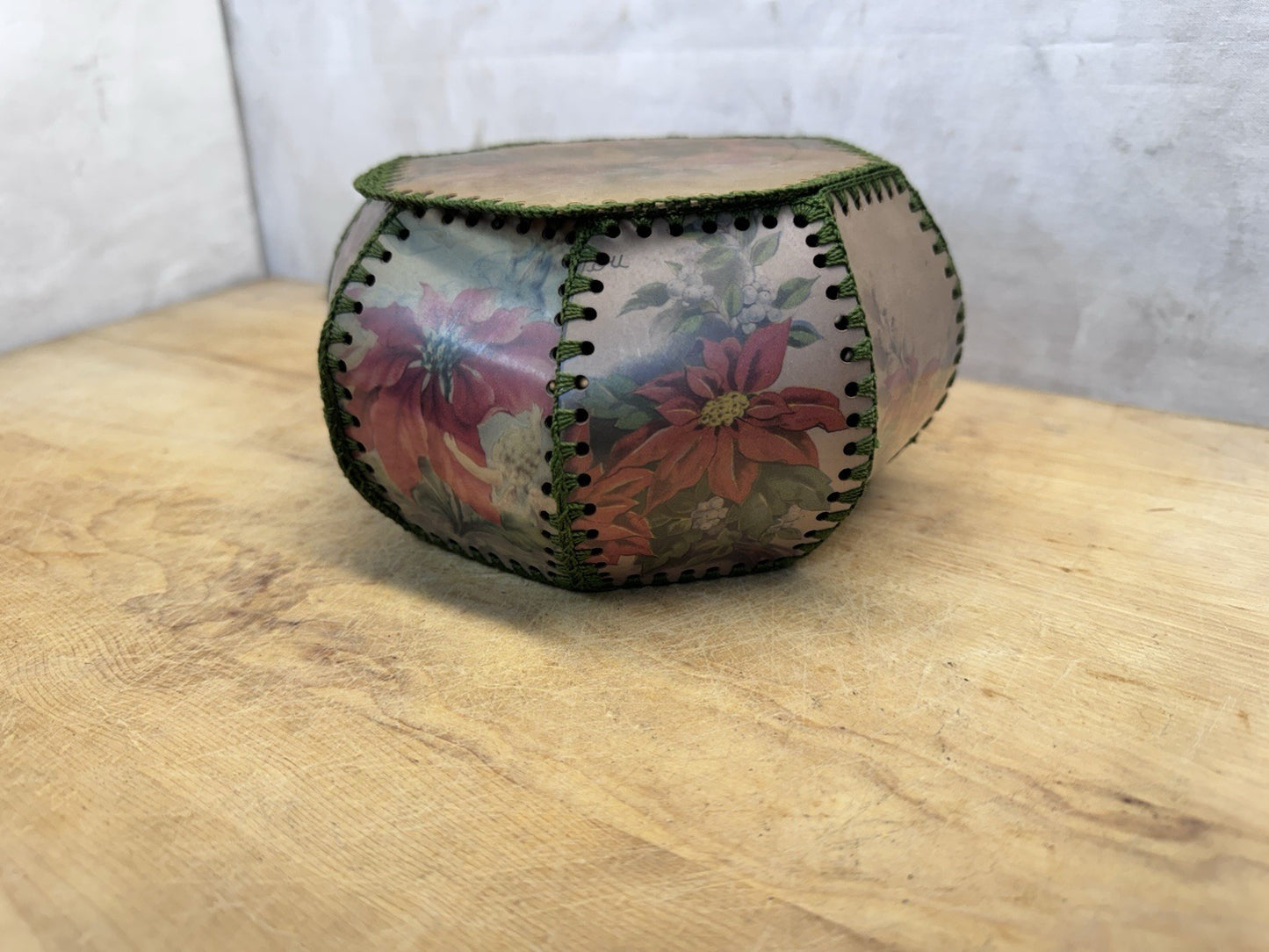 Hand Made Christmas Card Bowl Vintage