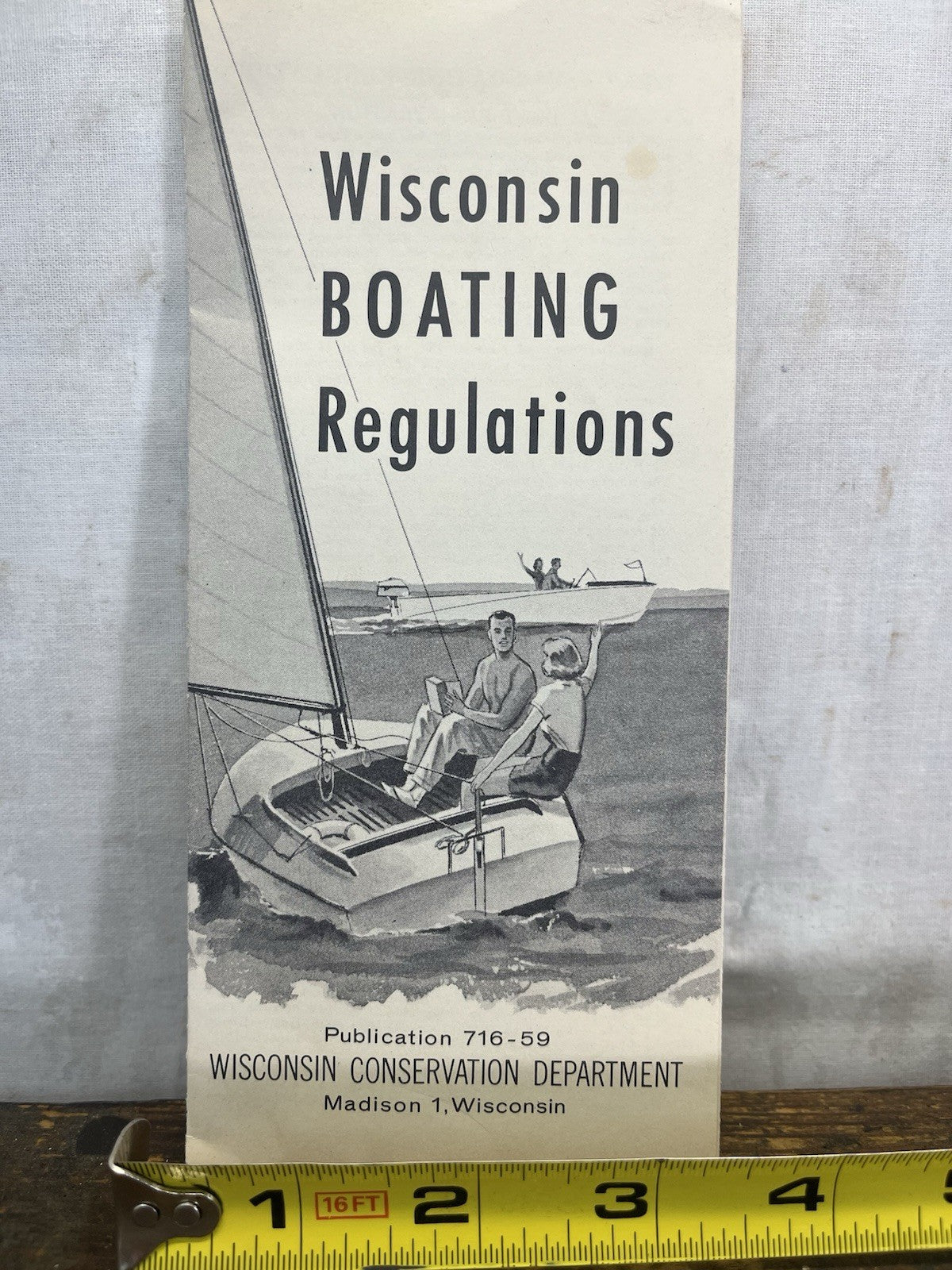 Wisconsin Boating Regulations Pamphlet Vintage