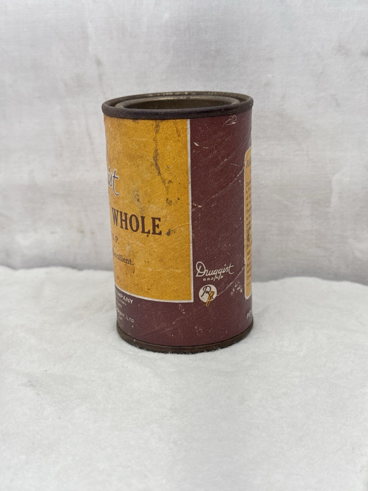 Flaxseed Whole Tin Vintage Can Druggist NOS