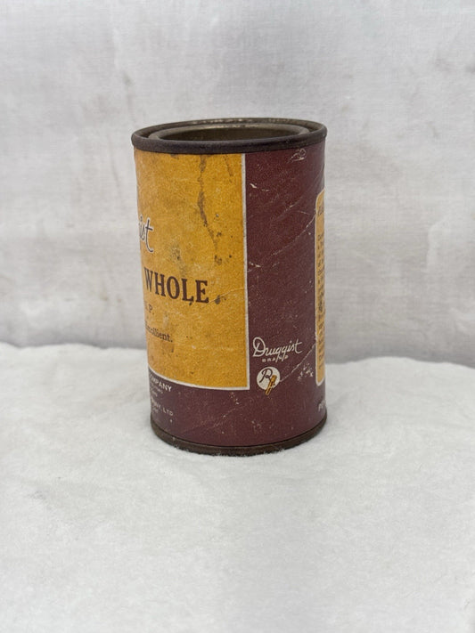 Flaxseed Whole Tin Vintage Can Druggist NOS