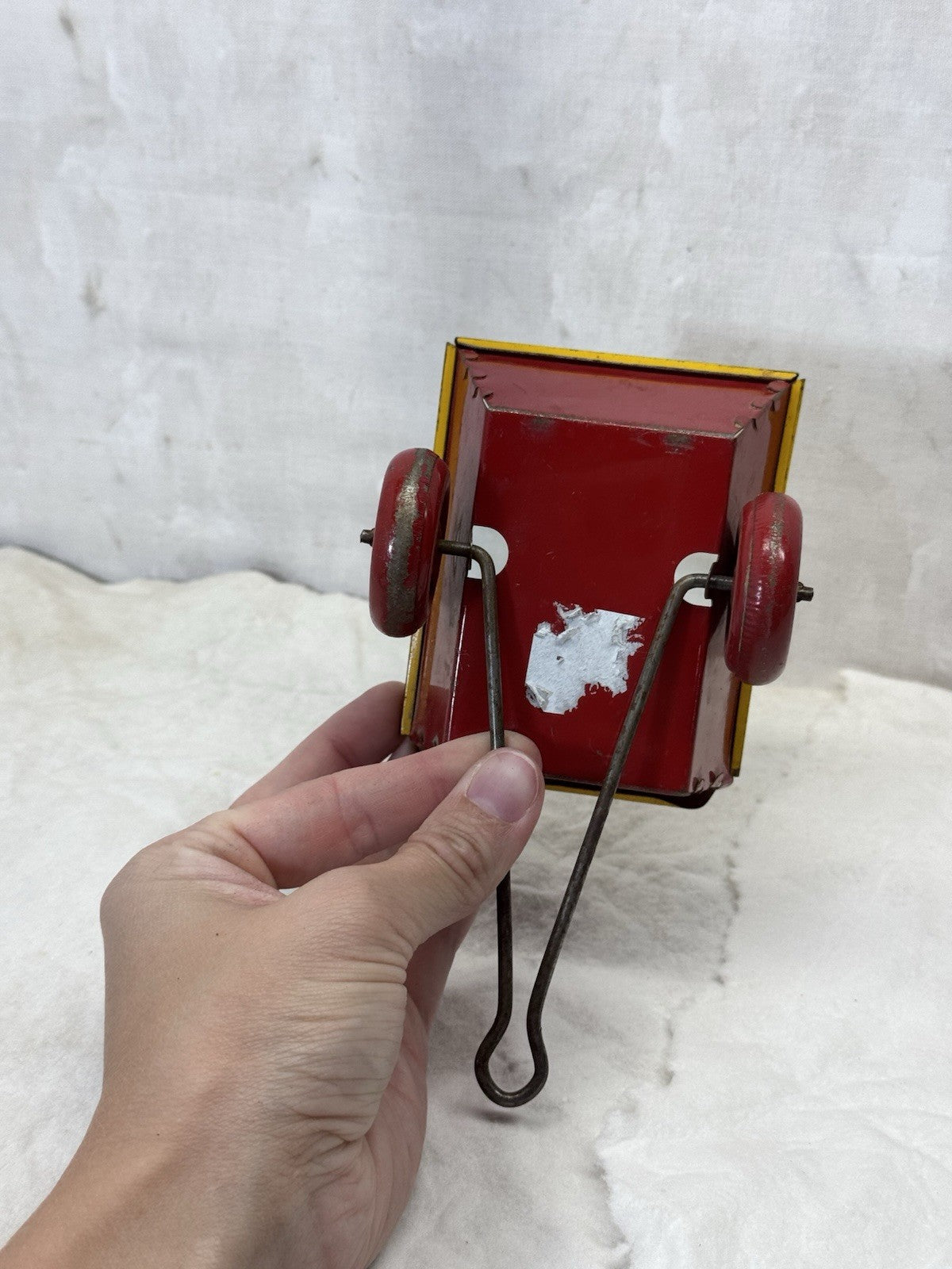 Mini Tin Toy Cart Vintage #S-1767