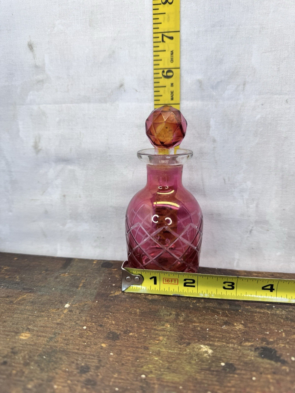 Crystal Perfume India Bottle Vtg #S-1699