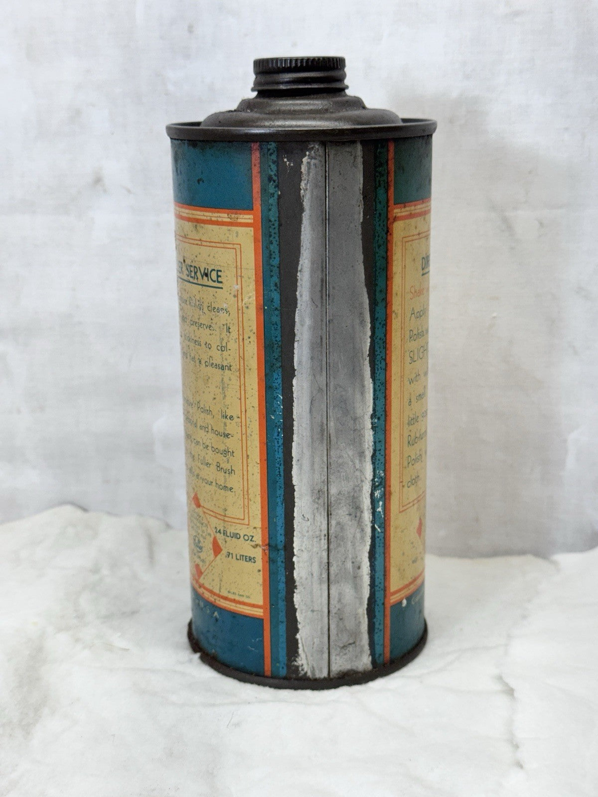 Fuller Furniture Polish Can Vtg #S-1777