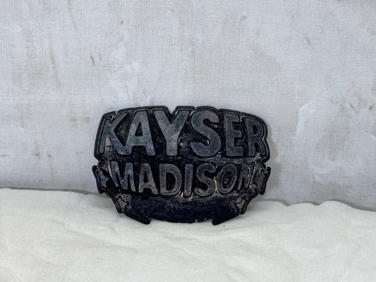 Kayser Madison Wisconsin Vehicle Badge Vintage #1859
