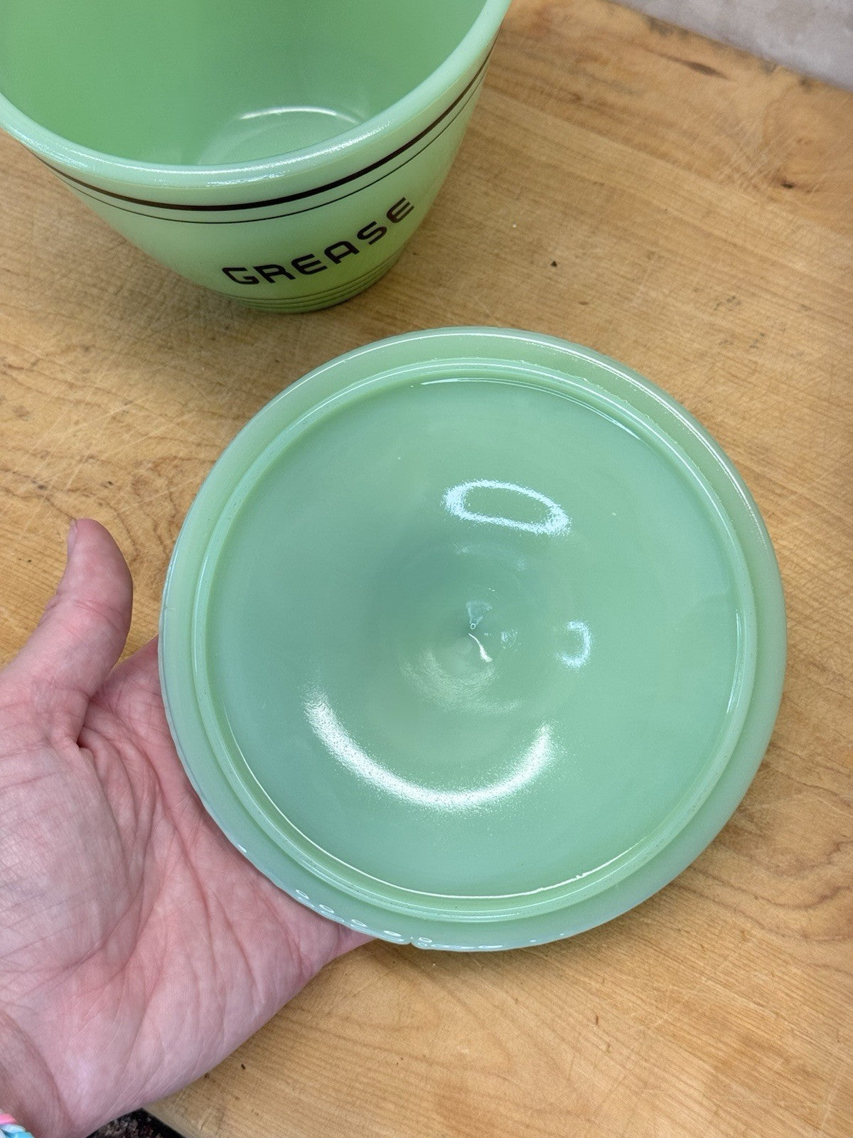 Jadeite Antique Grease Bowl #1072