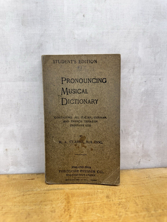 Vintage Musical Dictionary  #1589