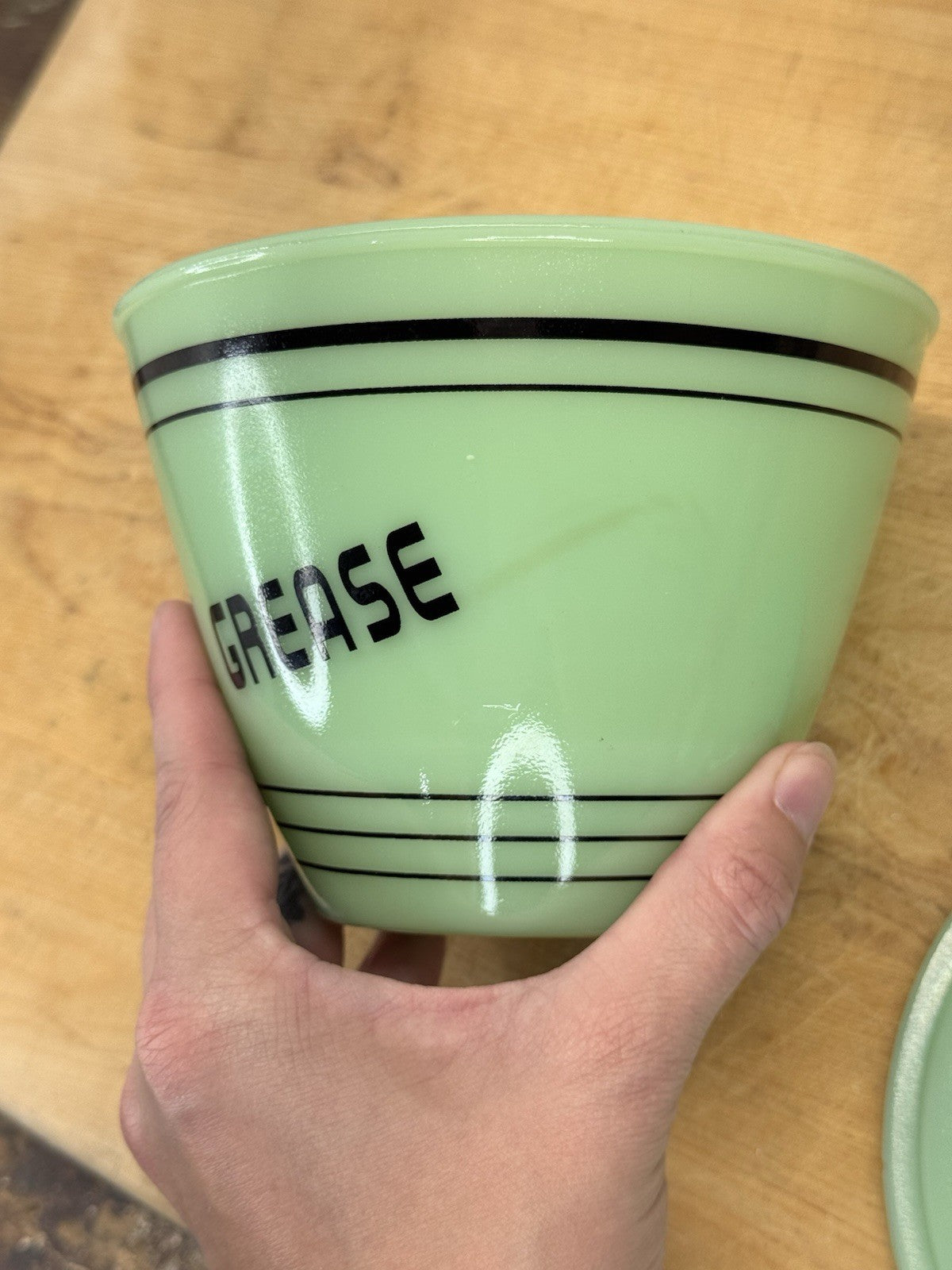 Jadeite Antique Grease Bowl #1072