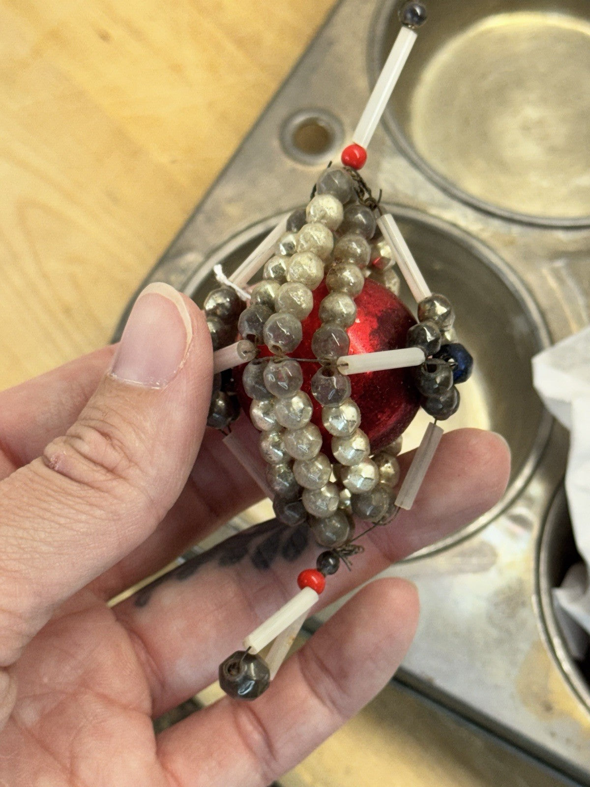 Victorian Glass Bead Ornament #1576