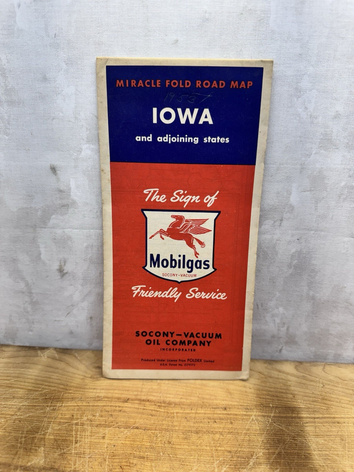 Miracle Road Fold Map Iowa Vintage #1450