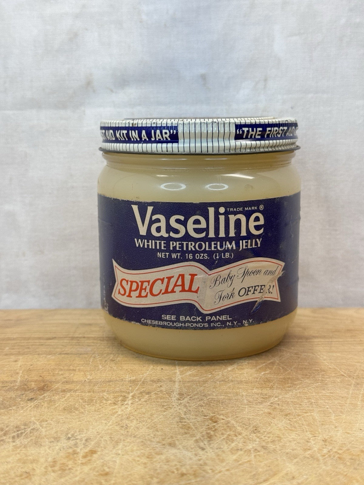 Vintage Vaseline Glass Jar #1451