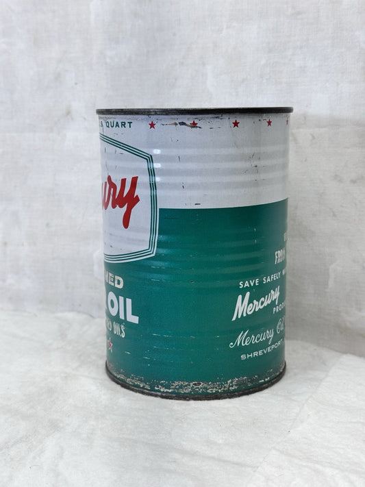 Mercury Re Refined Motor Oil Repurposed Can Bank Vintage
